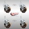 Service Caster 4 Inch SS High Temp Phenolic Swivel 3/8 Inch Threaded Stem Caster Set Brake SCC SCC-SSTS20S414-PHSHT-TLB-381615-4 - alternate 2
